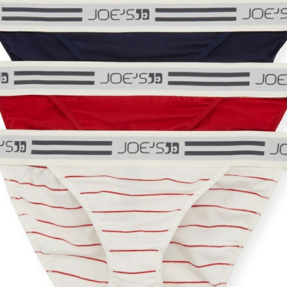 Joe's Jeans 3 Pack Logo Waist Bikini Briefs